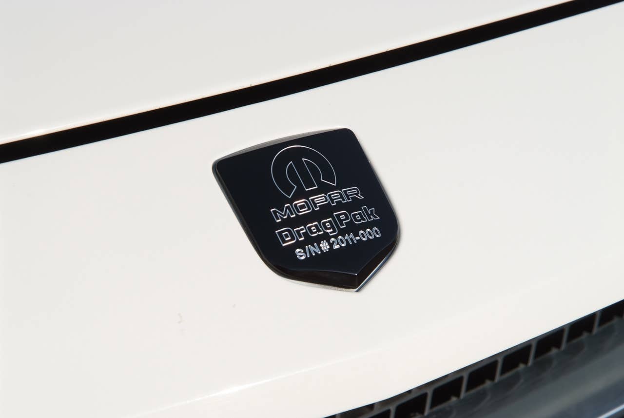2011 Dodge Challenger Drag Pak V10 badge