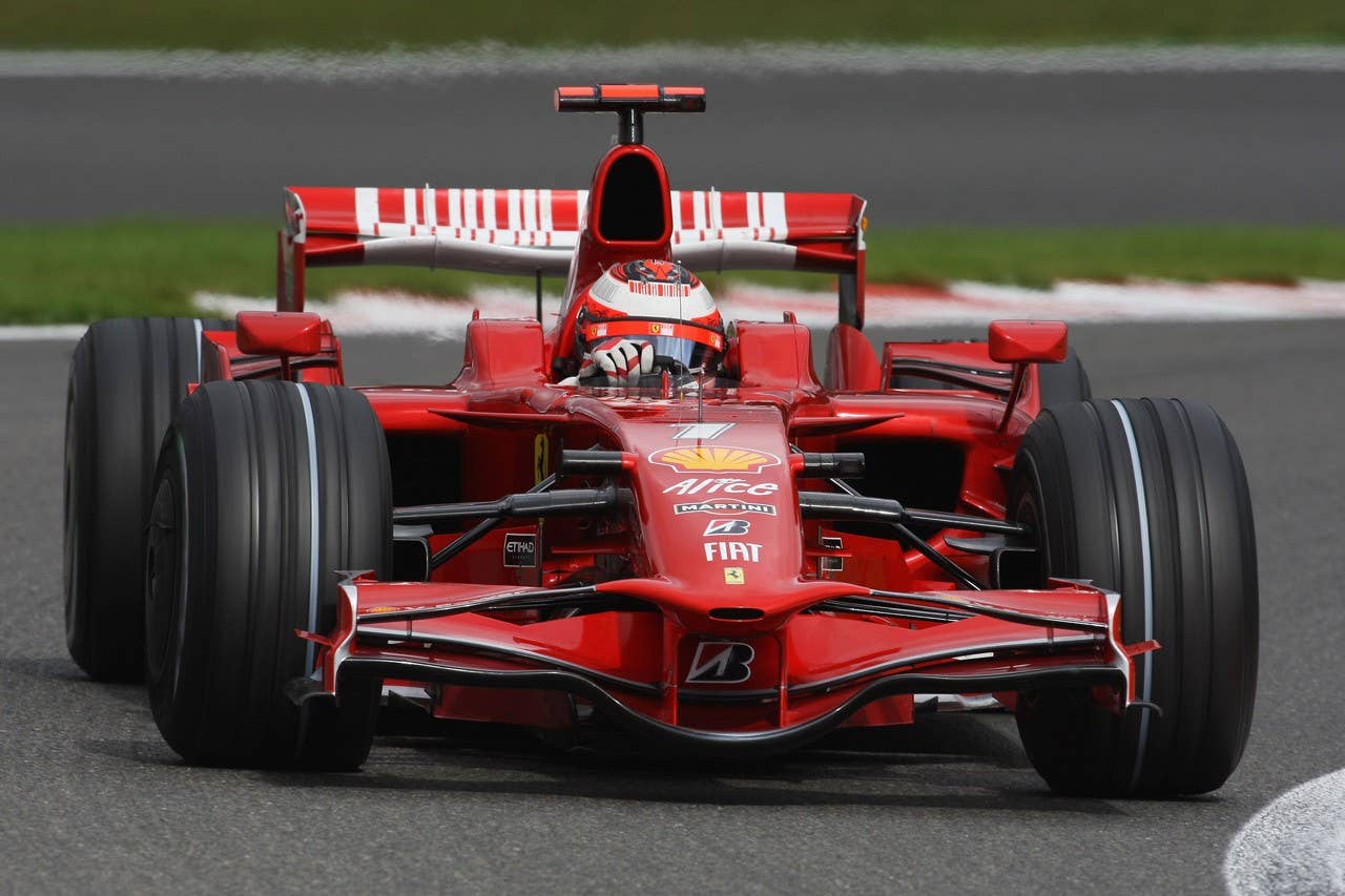 SPA FRANCORCHAMPS, BELGIUM - SEPTEMBER 07: Kimi Raikkonen of Finland and Ferrari drives during the Belgian Grand Prix at the Circuit of Spa Francorchamps on September 7, 2008 in Spa Francorchamps, Belgium. (Photo by Bryn Lennon/Getty Images)