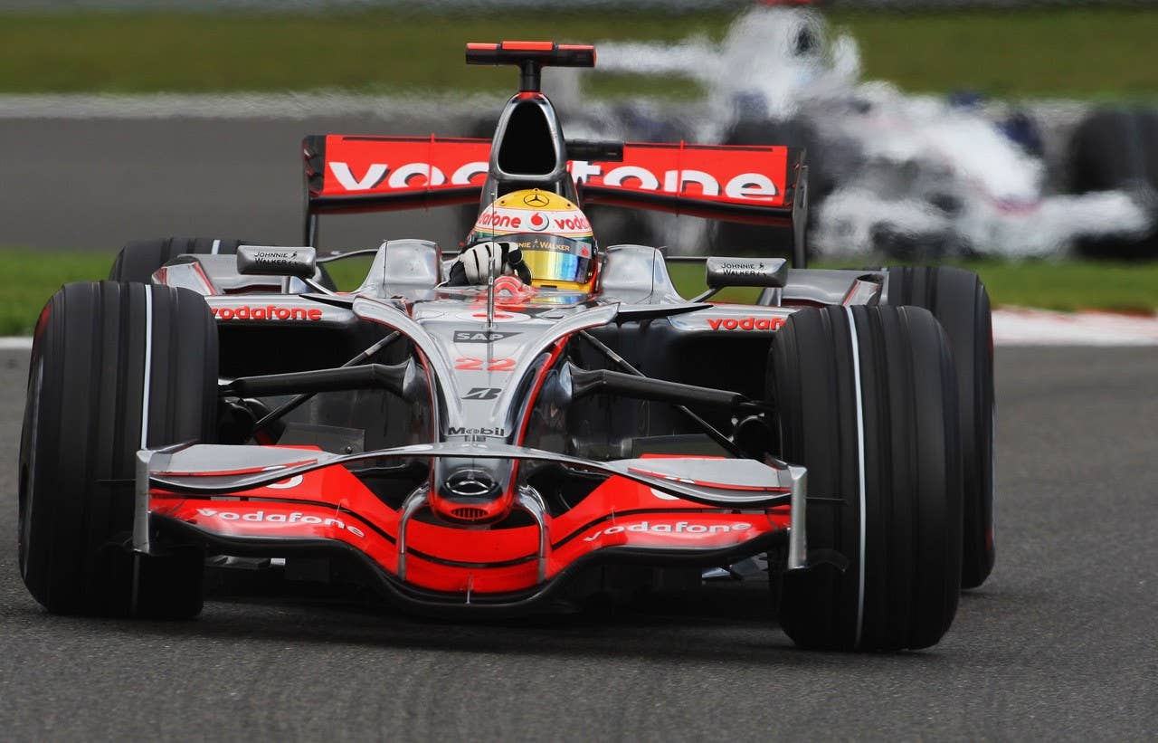 SPA FRANCORCHAMPS, BELGIUM - SEPTEMBER 07: Lewis Hamilton of Great Britain and McLaren Mercedes drives during the Belgian Grand Prix at the Circuit of Spa Francorchamps on September 7, 2008 in Spa Francorchamps, Belgium. (Photo by Bryn Lennon/Getty Images)