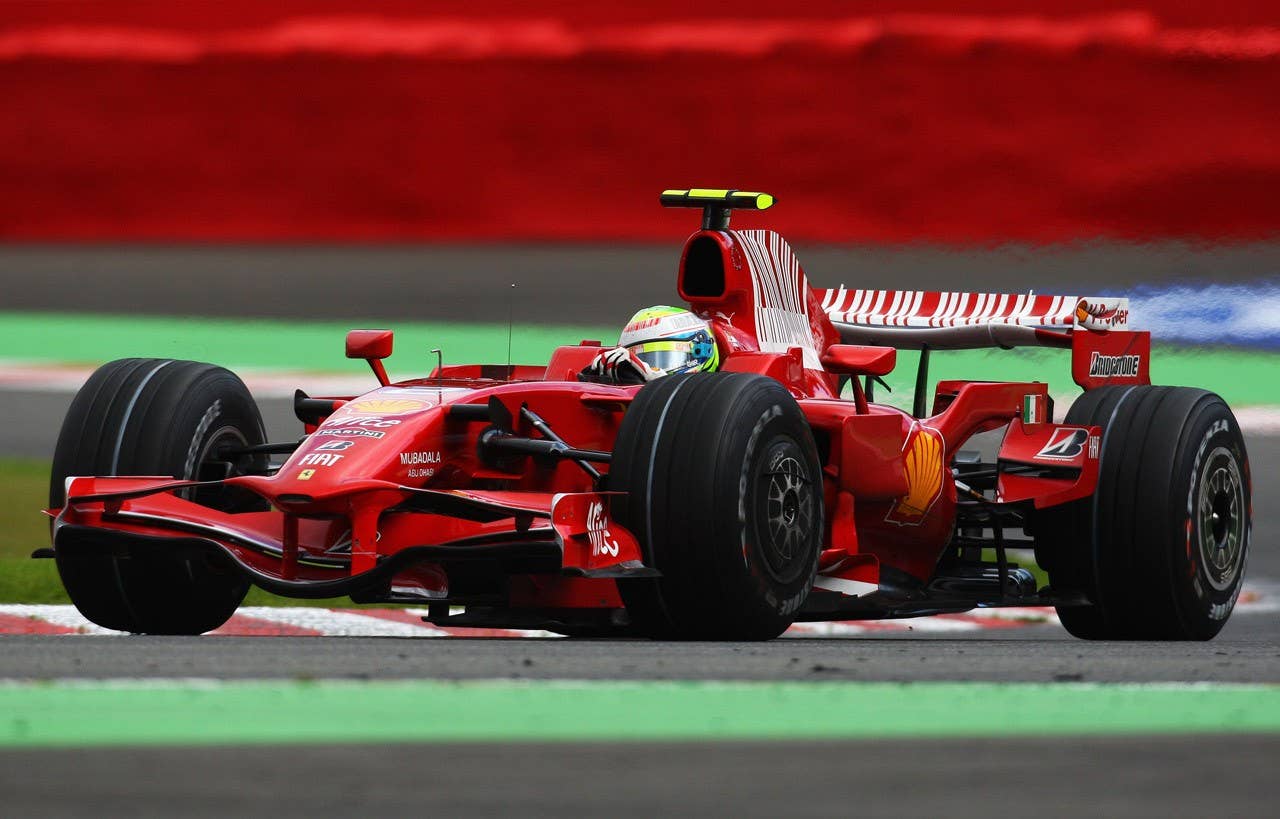 SPA FRANCORCHAMPS, BELGIUM - SEPTEMBER 07: Felipe Massa of Brazil and Ferrari drives during the Circuit of Spa Francorchamps on September 7, 2008 in Spa Francorchamps, Belgium. (Photo by Ryan Pierse/Getty Images)