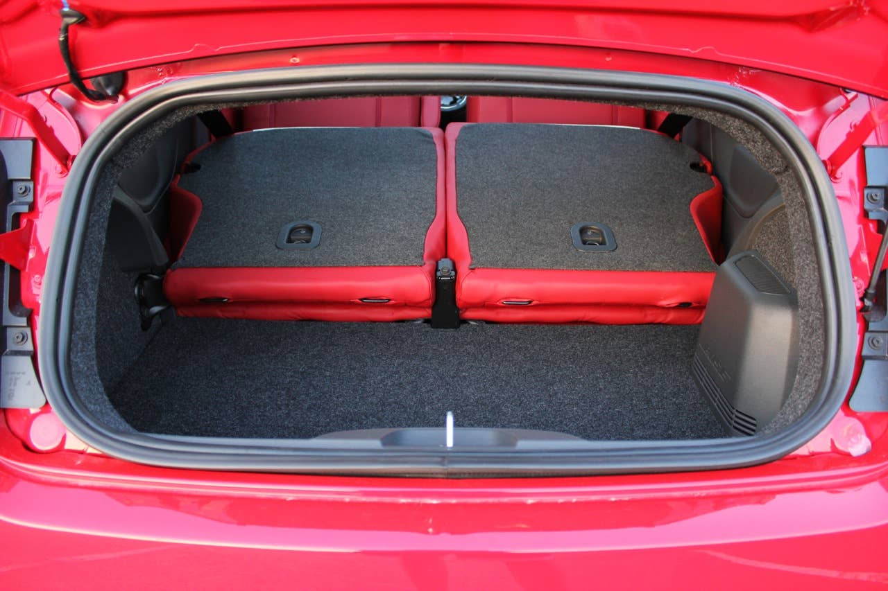 2012 Fiat 500C rear cargo area