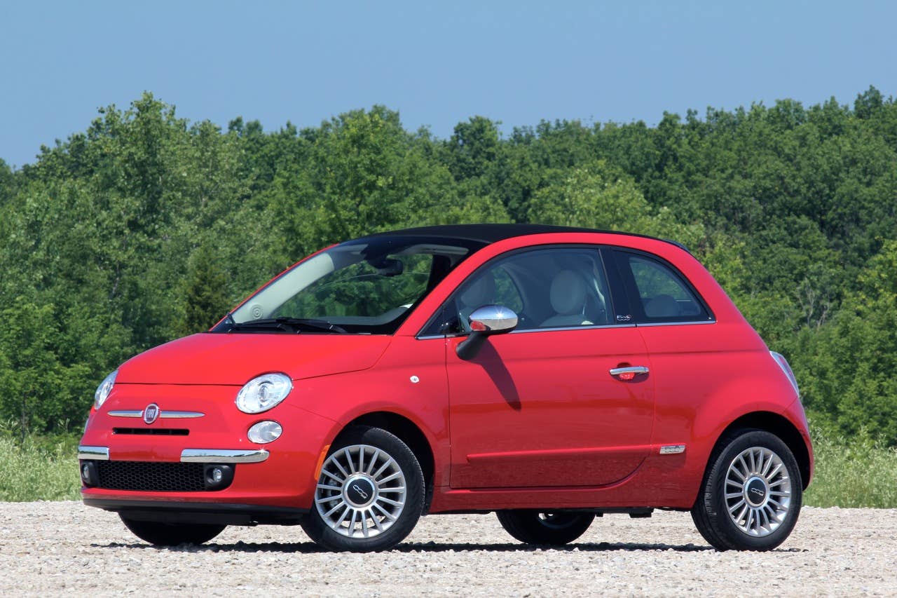 2012 Fiat 500C front 3/4 view