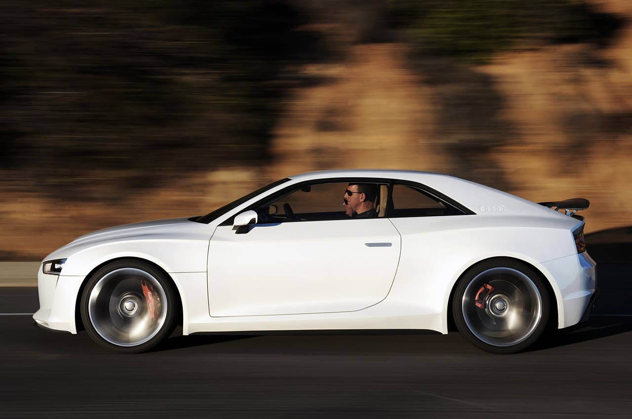 Audi Quattro Concept side driving view