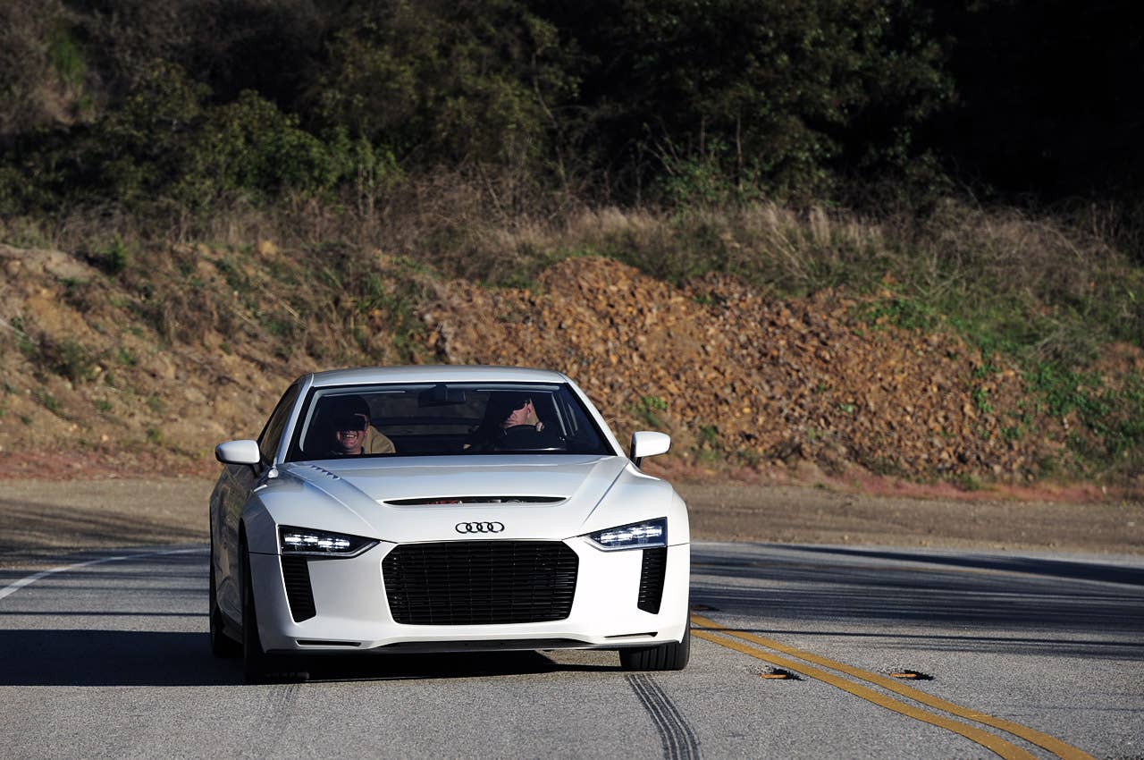 Audi Quattro Concept front driving view