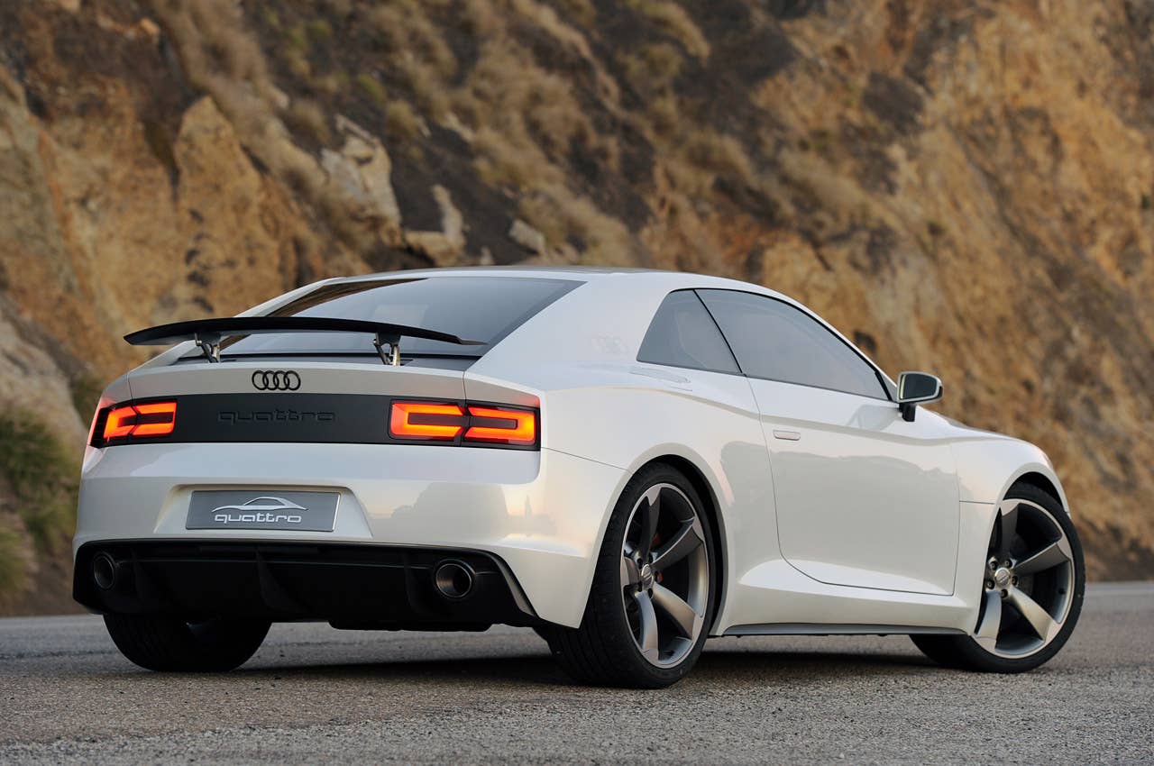 Audi Quattro Concept rear 3/4 view