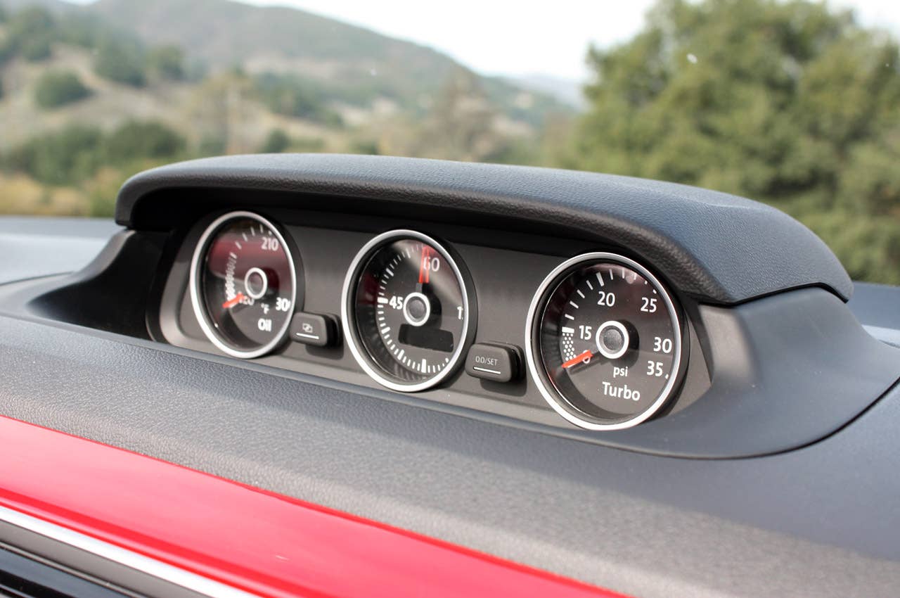 2013 Volkswagen Beetle TDI Convertible auxiliary gauges