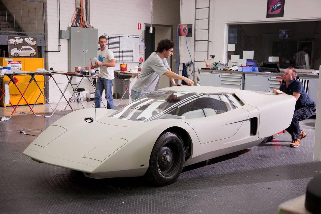 Holden Hurricane Concept during restoration