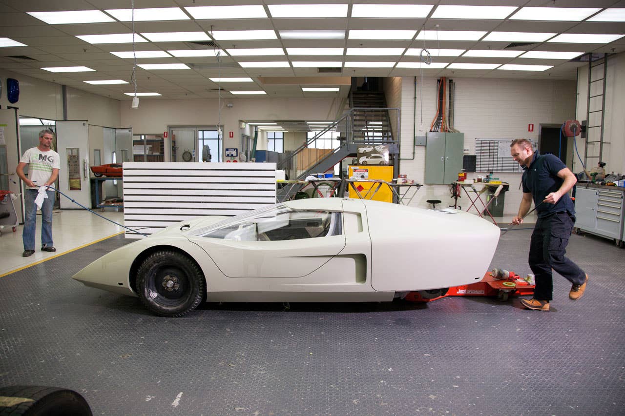 Holden Hurricane Concept during restoration