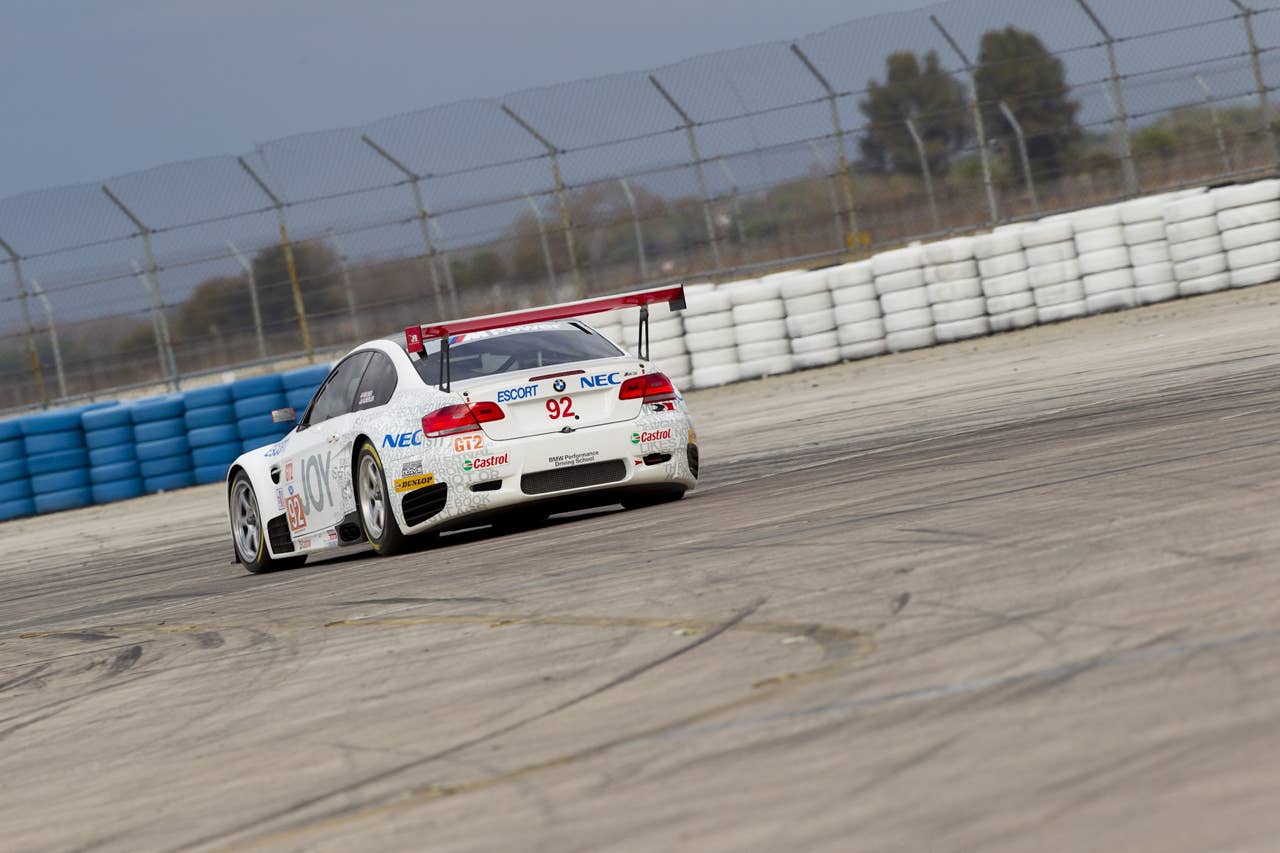BMW Story of Joy livery makes debut on M3 GT at Sebring Winter Test for American Le Mans Series 2010. February 22, 2010.