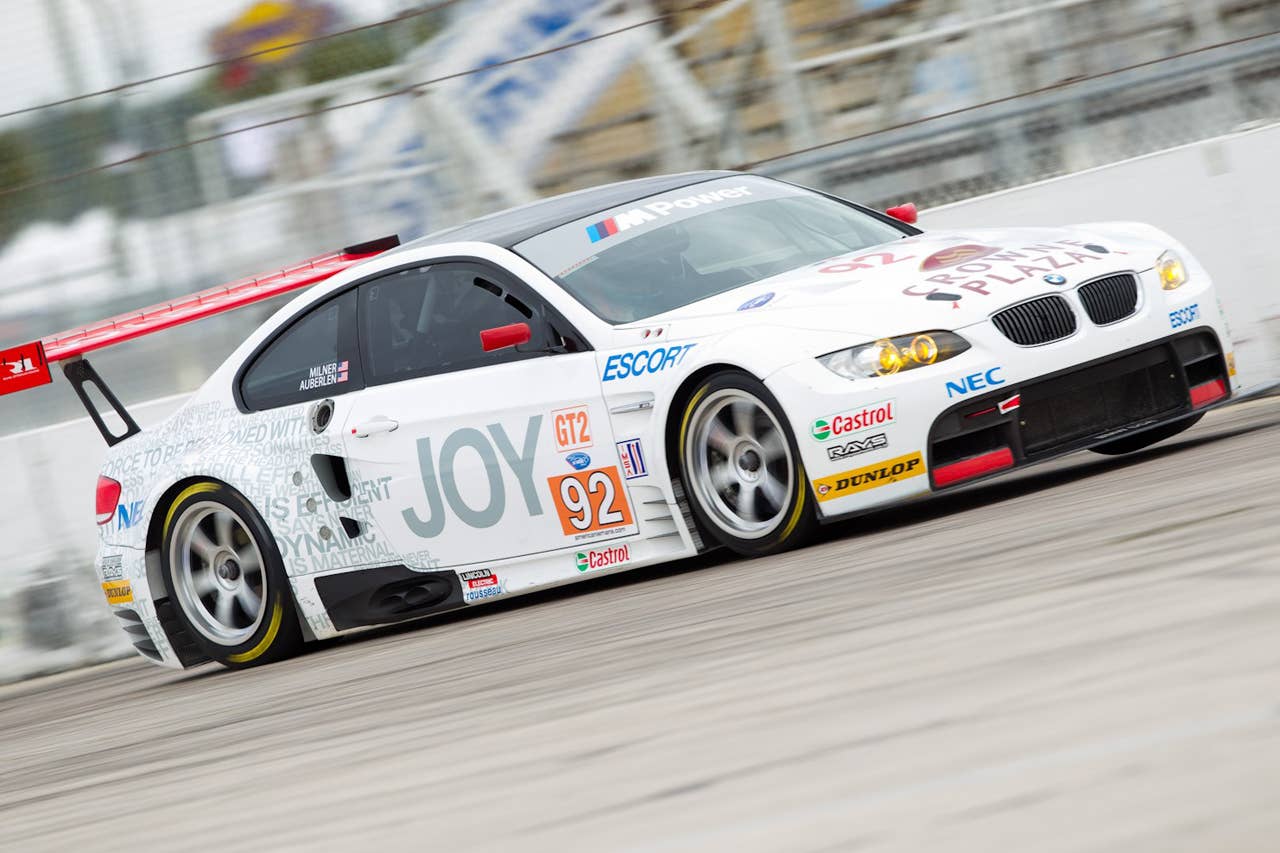BMW Story of Joy livery makes debut on M3 GT at Sebring Winter Test for American Le Mans Series 2010. February 22, 2010.