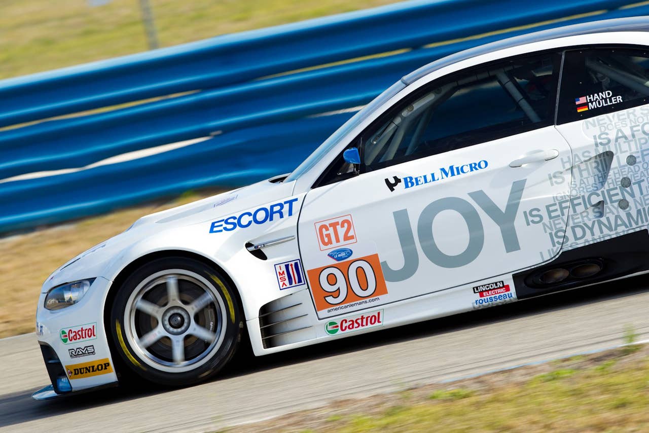BMW Story of Joy livery makes debut on M3 GT at Sebring Winter Test for American Le Mans Series 2010. February 22, 2010.