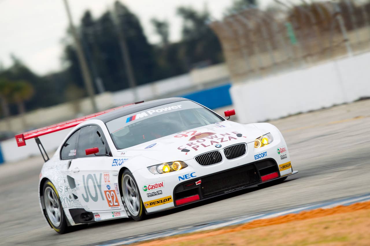 BMW Story of Joy livery makes debut on M3 GT at Sebring Winter Test for American Le Mans Series 2010. February 22, 2010.
