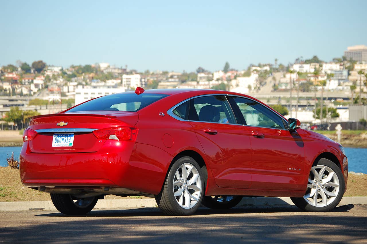 2014 Chevrolet Impala rear 3/4 view