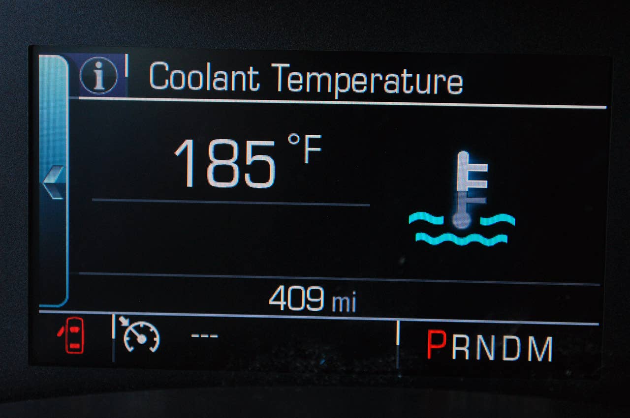 2014 Chevrolet Impala coolant temperature display
