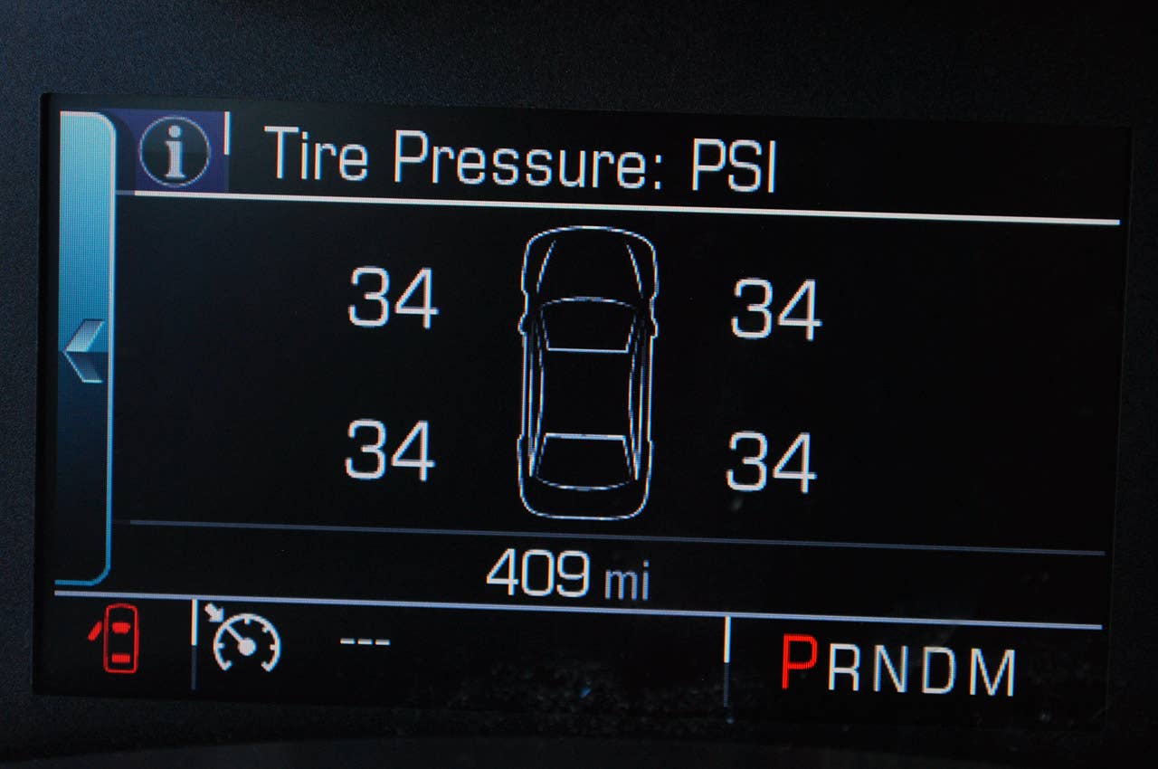2014 Chevrolet Impala tire pressure display