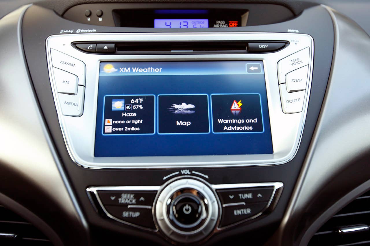 2011 Hyundai Elantra weather warning system