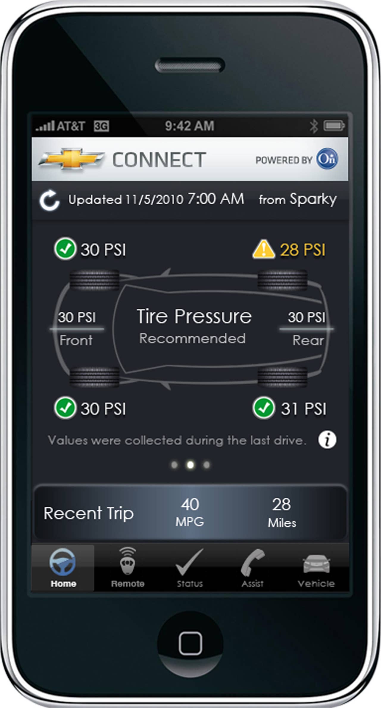 The OnStar mobile app technology will be functional for the majority of 2011 Chevrolet, Cadillac, Buick and GMC products, including the new Chevrolet Cruze. (low resolution image) X10CO_ON018L (07/22/2010)