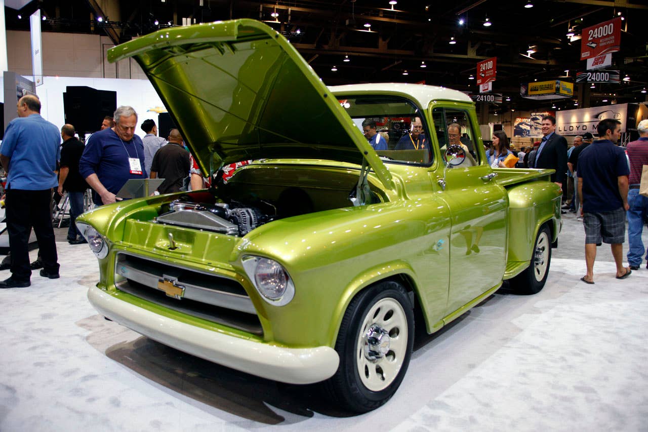 1955 Chevrolet E-Rod LS3 Pickup front 3/4