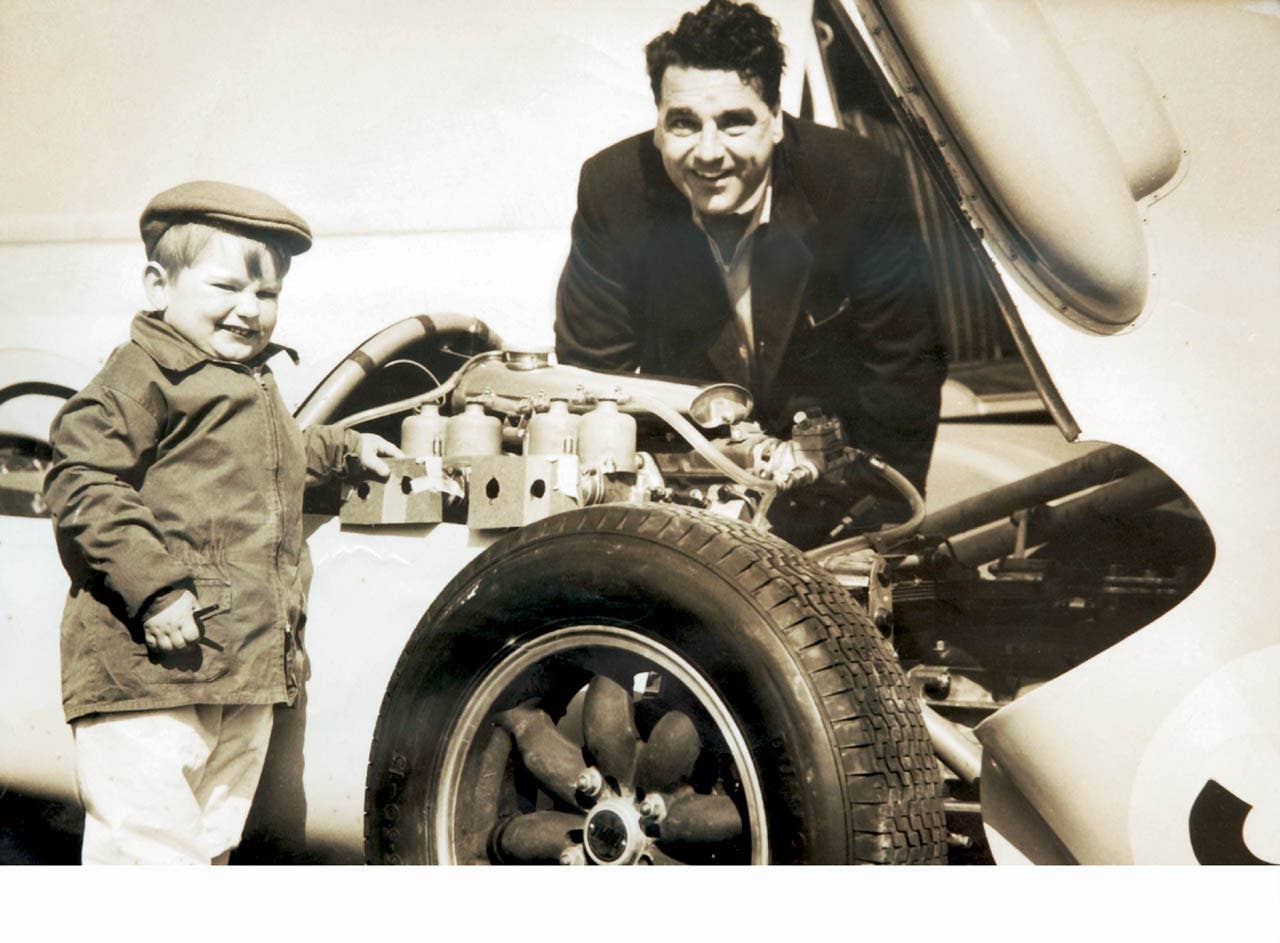 Mike Cooper and his father John Cooper (12/2002)
