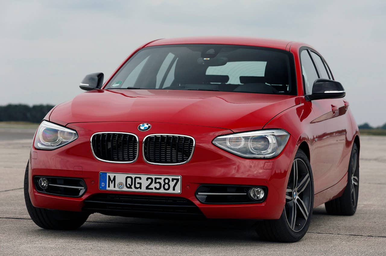 BMW 1 Series 3-cylinder front 3/4 view
