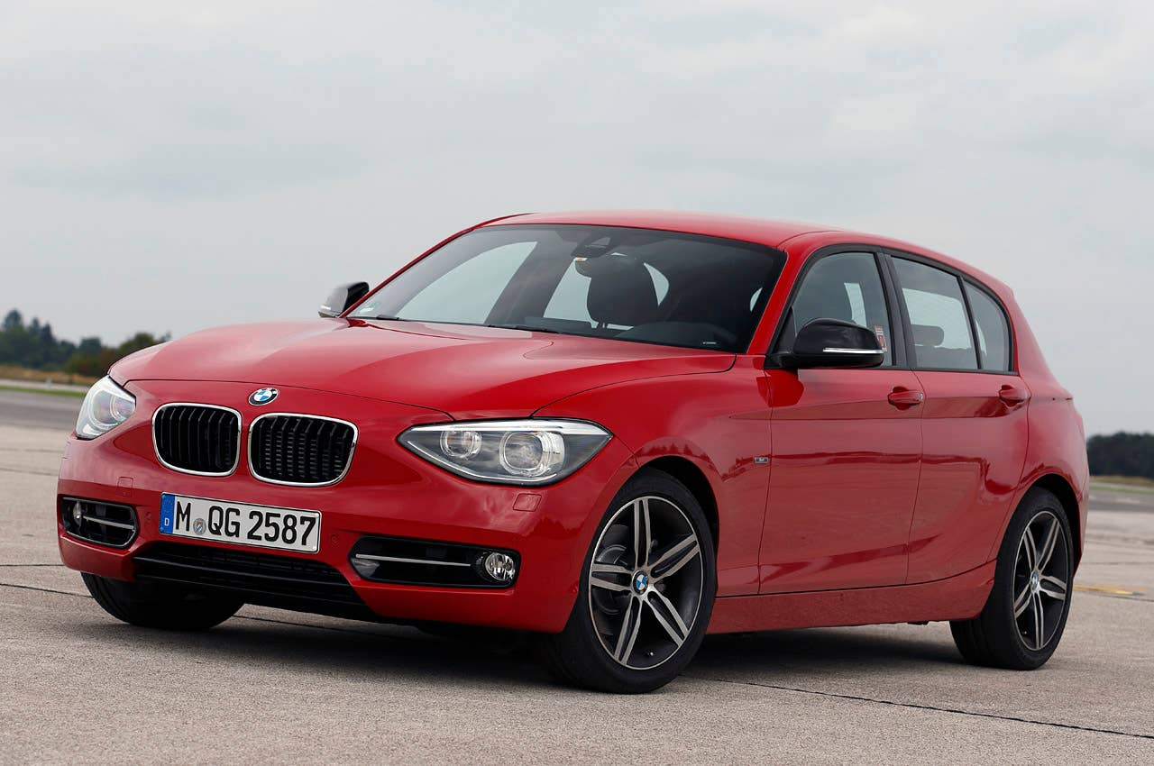 BMW 1 Series 3-cylinder front 3/4 view