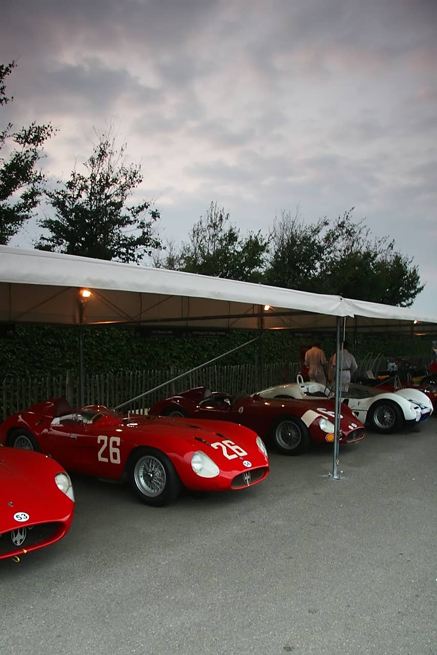 Maseratis in the paddock