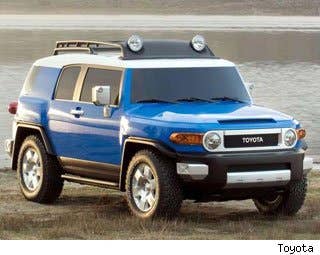 MSRP: $26,880 - $28,470 Invoice: $24,999 - $26,477 Fuel Economy: 16 mpg City, 20 mpg Highway  Though visibility is pretty terrible and the looks of theFJ Cruiser are, well, polarizing, this SUV is still a great choice for off-roading. Its low starting MSRP and prowess in a variety of environments make this a solid choice, despite a couple of flaws in design.  Research the Toyota FJ Cruiser Toyota FJ Cruiser Photos & Information Toyota FJ Cruiser Best Deals Toyota FJ Cruiser Local Dealer Price Quote