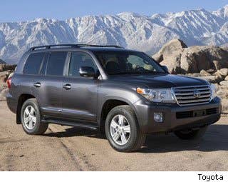 MSRP: $78,255 Invoice: $70,038 Fuel Economy: 13 mpg City, 18 mpg Highway  Almost a forgotten Toyota, theLand Cruiser has a cult following among people who have bought them for years, selling in small volumes year after year. This SUV is kind of a Land Rover in Toyota clothing, and always has been.  Its off-road capability is tremendous. Seriously, this vehicle can go anywhere, but much like the Range Rover, the price of the Land Cruiser keeps it from having a higher ranking on our list.  Research the Toyota Land Cruiser Toyota Land Cruiser Photos & Information Toyota Land Cruiser Best Deals Toyota Land Cruiser Local Dealer Price Quote