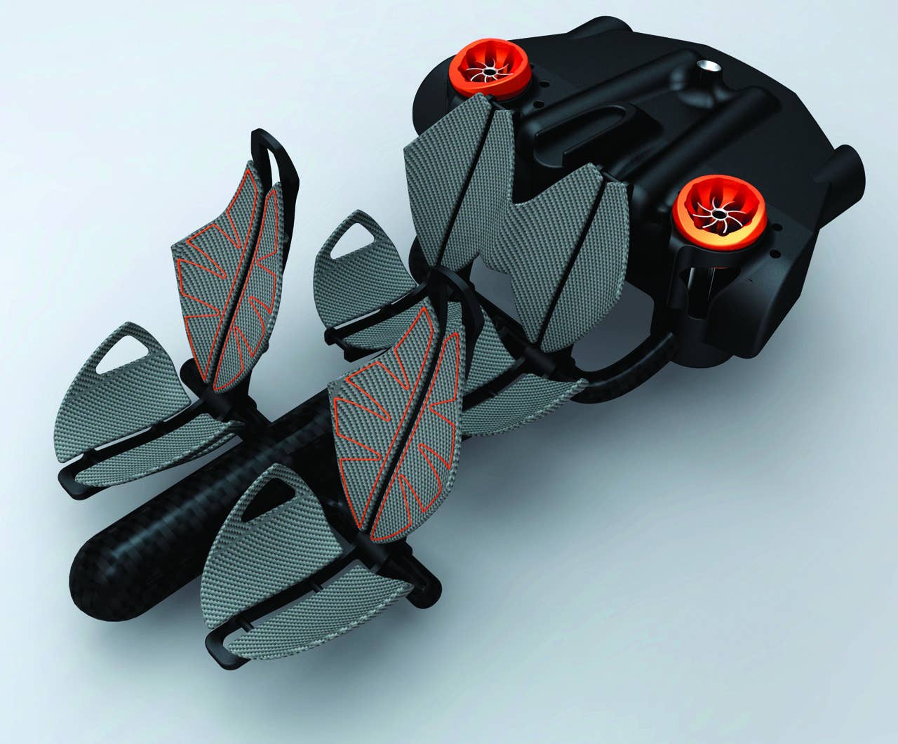 The Honda Air concept is a vision of the future of lightweight and alternative fuel performance vehicles; a coastal cruiser for the aggressive lifestyle. Inspired by the modern roller coaster as well as skydiving wing-suits, the Air is powered by a compressed air and pneumatic regulator system.