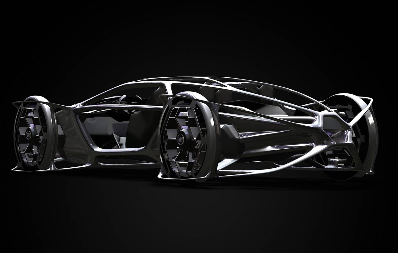 The Cadillac Aera (Aero + Era) launches Cadillacs philosophy of Art and Science into new territory by taking an innovative and stylistic approach to ultra-light weight vehicle design.