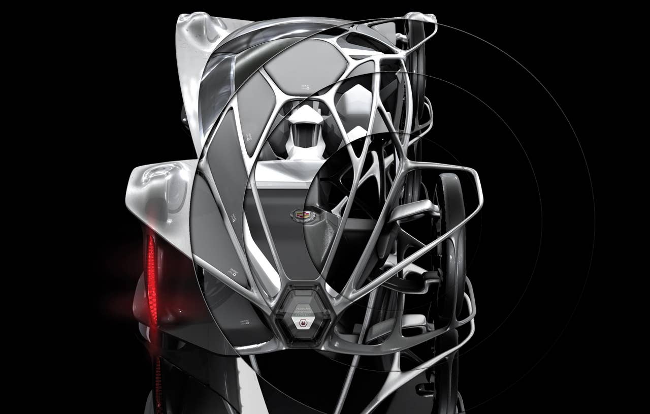 The Cadillac Aera (Aero + Era) launches Cadillacs philosophy of Art and Science into new territory by taking an innovative and stylistic approach to ultra-light weight vehicle design.