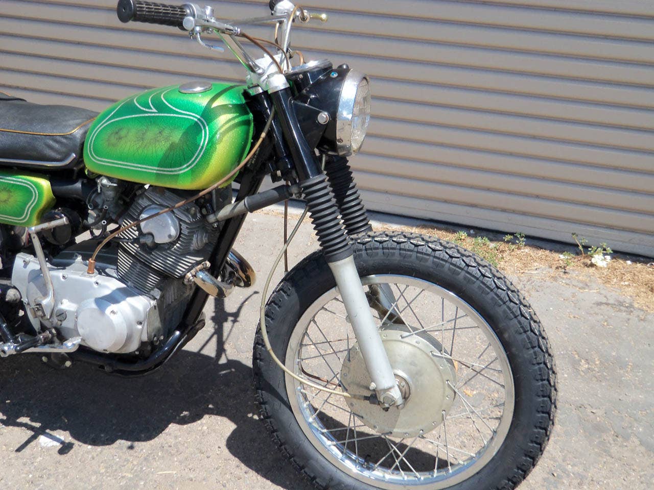 Jim Morrison's 1968 Honda 350 Scrambler fork detail