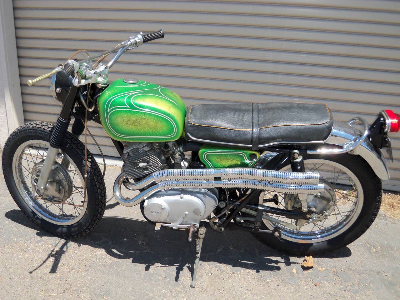 Jim Morrison's 1968 Honda 350 Scrambler left side