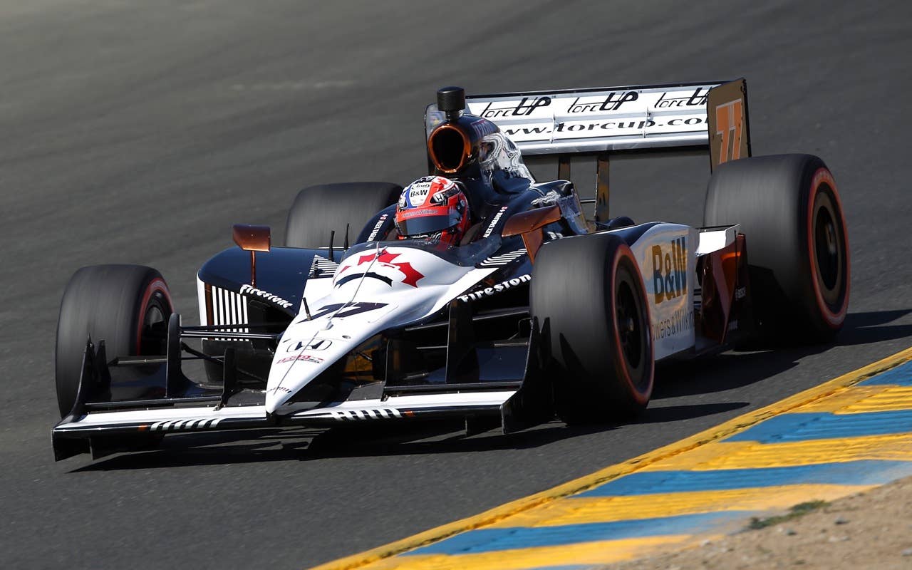SONOMA, CA - AUGUST 22:  Alex Tagliani of Canada, driver of the #77 Fazzt Race Team Dallara Honda during practice for the IZOD IndyCar Series Grand Prix of Sonoma at Infineon Raceway on August 22, 2010 in Sonoma, California.  (Photo by Christian Petersen/Getty Images)
