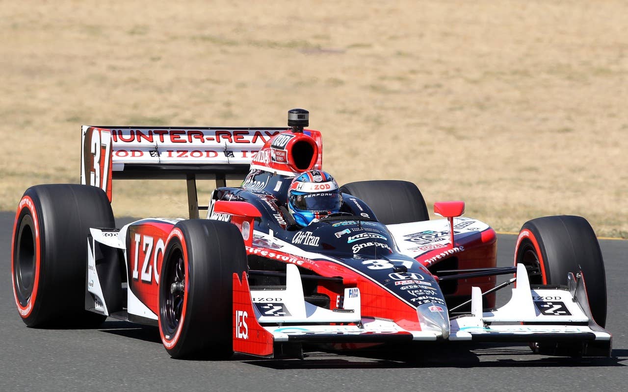 SONOMA, CA - AUGUST 21:  Ryan Hunter-Reay, driver of the #37 Team IZOD Andretti Autosport Dallara Honda drives during qualifying for the IZOD IndyCar Series Grand Prix of Sonoma at Infineon Raceway on August 21, 2010 in Sonoma, California.  (Photo by Christian Petersen/Getty Images)