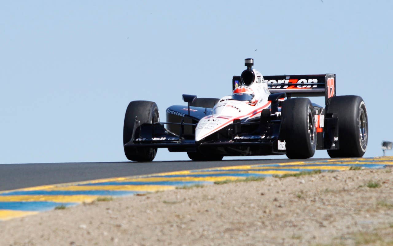 Will Power of Australia races in the Indy Grand Prix of Sonoma, Sunday, Aug. 22, 2010 at Infineon Raceway in Sonoma, Calif. (AP Photo/George Nikitin)