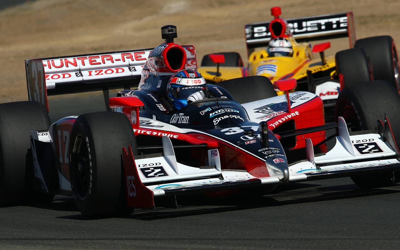 SONOMA, CA - AUGUST 22:  Ryan Hunter-Reay, driver of the #37 Team IZOD Andretti Autopsort Dallara Honda, on track during practice for the IZOD IndyCar Series Grand Prix of Sonoma at Infineon Raceway on August 22, 2010 in Sonoma, California. (Photo by Donald Miralle/Getty Images) *** Local Caption *** Ryan Hunter-Reay