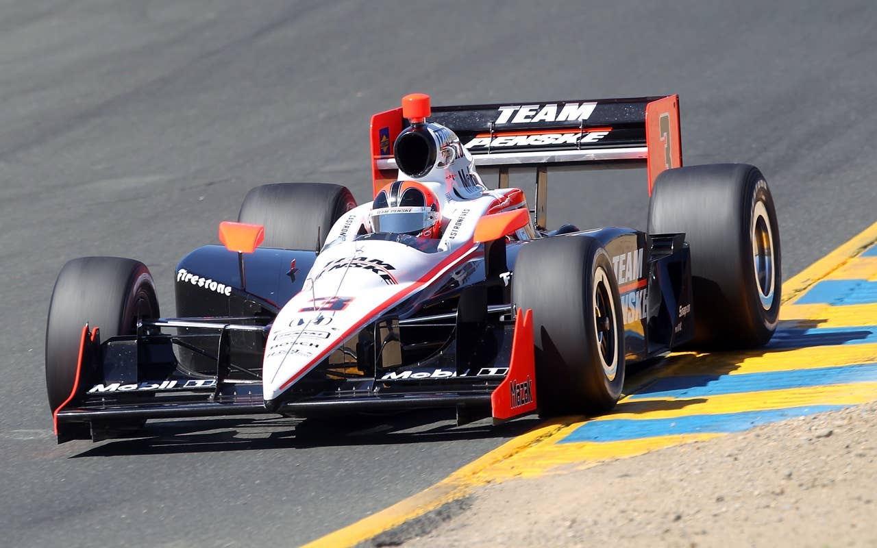 SONOMA, CA - AUGUST 22:  Helio Castroneves of Brazil, driver of the #3 Team Penske Dallara Honda during practice for the IZOD IndyCar Series Grand Prix of Sonoma at Infineon Raceway on August 22, 2010 in Sonoma, California.  (Photo by Christian Petersen/Getty Images)