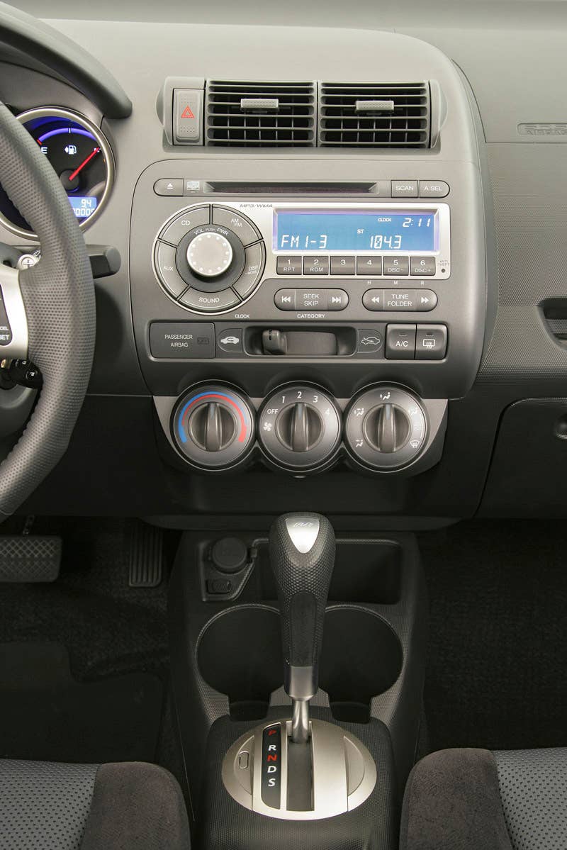 2007 Honda Fit Sport interior.