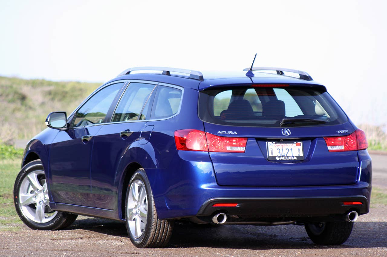 2011 Acura TSX Sport Wagon rear 3/4 view