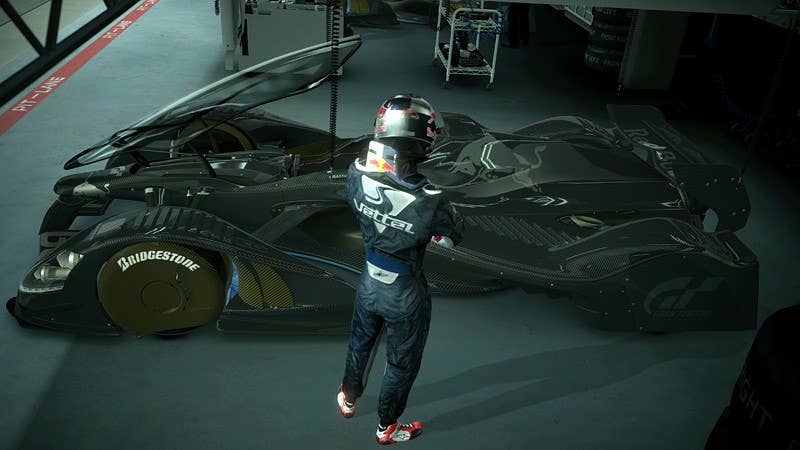 Red Bull X1 Prototype in the garage