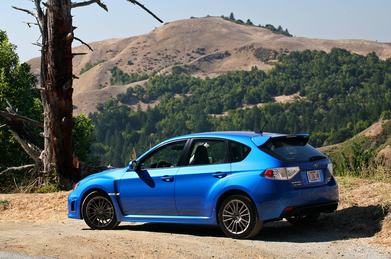 2011 Subaru Impreza WRX rear 3/4 view