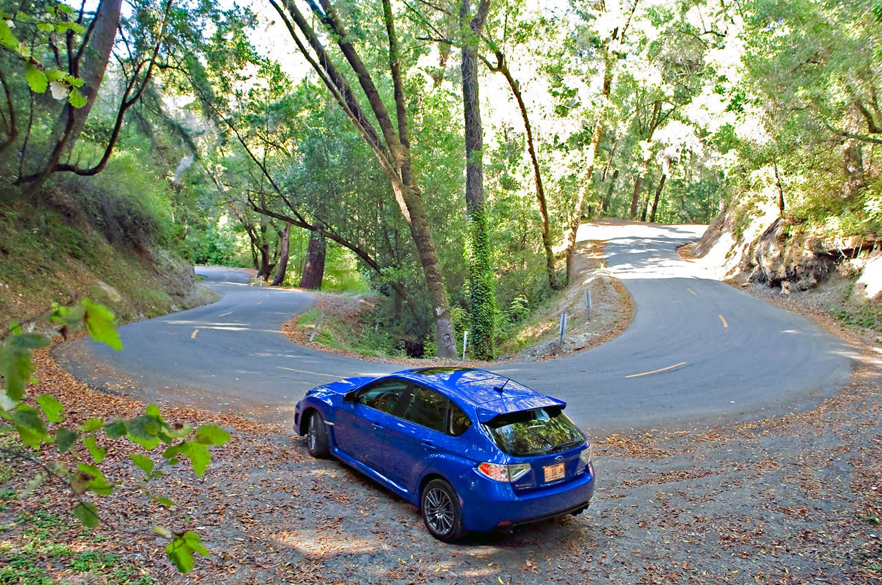 2011 Subaru Impreza WRX rear 3/4 view
