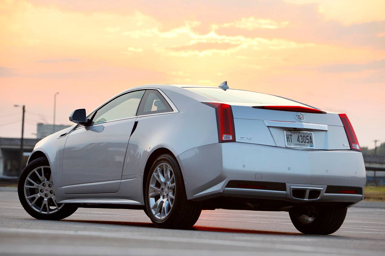 2011 Cadillac CTS Coupe rear 3/4 view