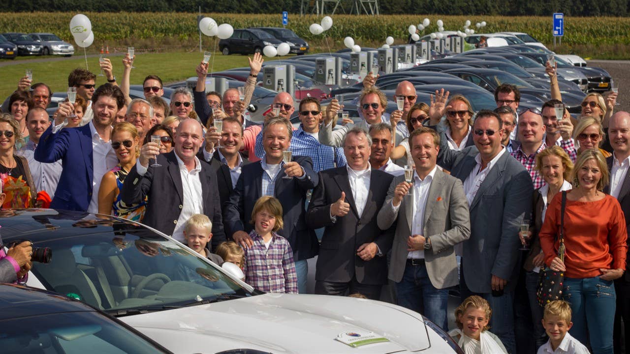 Mass Fisker Karma recharging event in the Netherlands