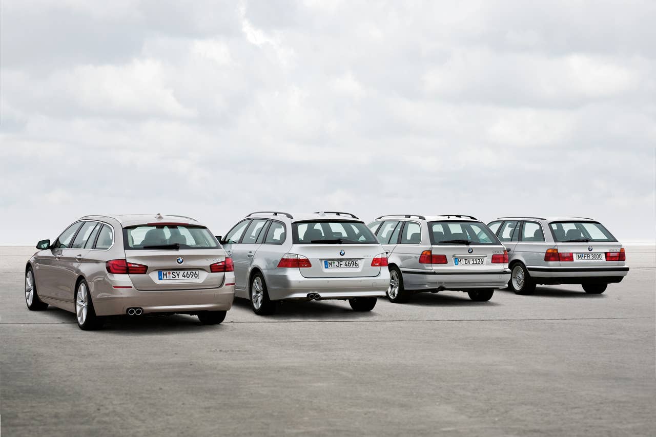 The new BMW 5 Series Touring - 4 generations (03/2010)