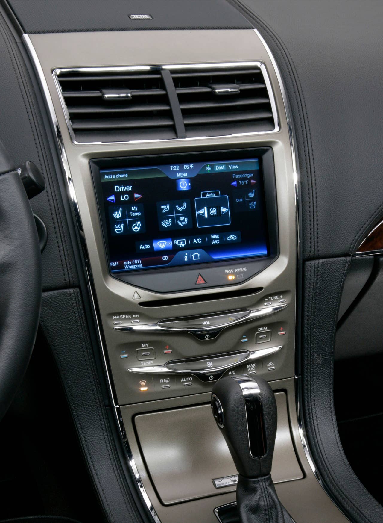 The electronic finish panel (EFP) on the 2011 Lincoln MKX demonstrates all the advantages of touch-sensitive technology and the MyLincoln Touch 8-inch touch screen display in a beautiful, engaging package.