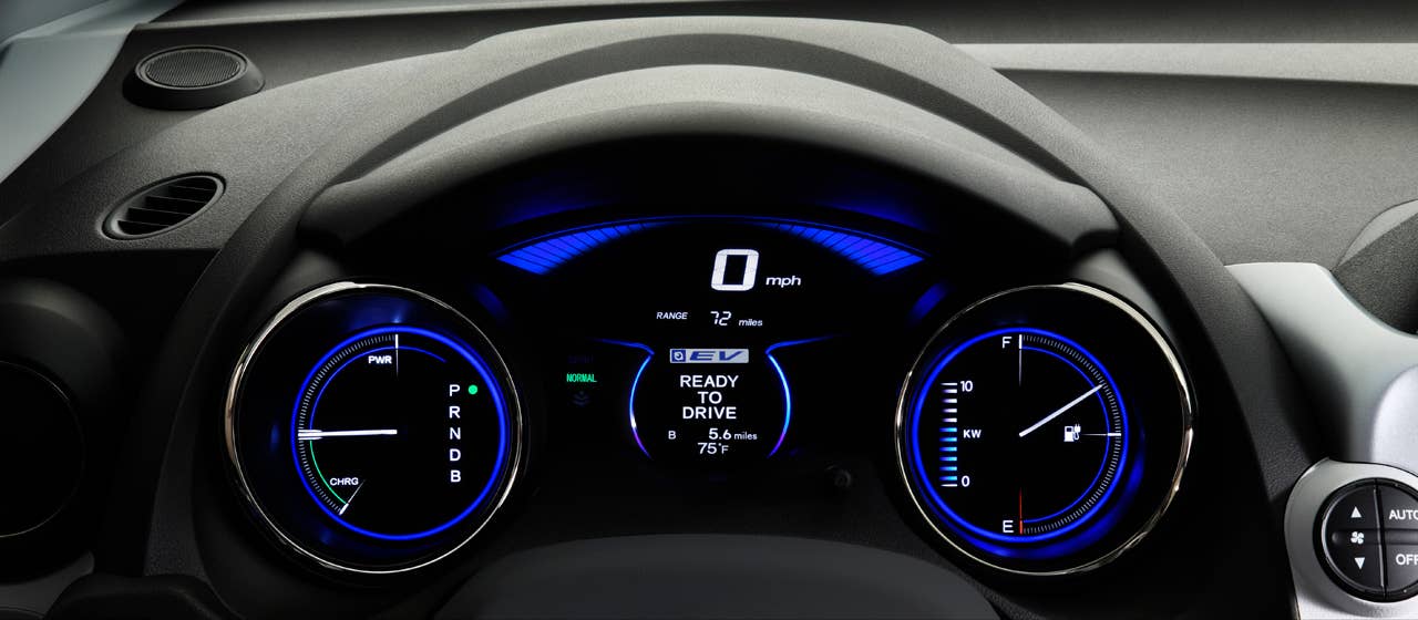 Honda Fit EV Concept gauges