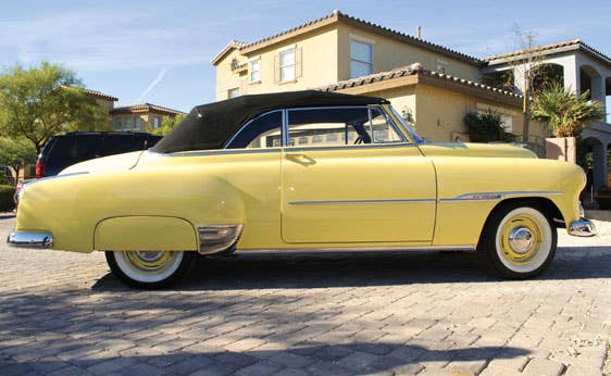 Steve McQueen's 1951 Chevrolet Styleline Deluxe Convertible top up