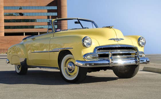 Steve McQueen's 1951 Chevrolet Styleline Deluxe Convertible front 3/4